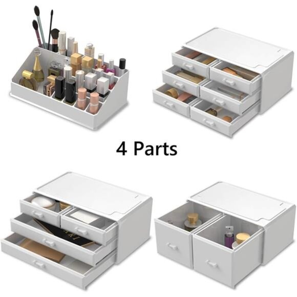 READAEER Makeup Cosmetic Organizer Storage Drawers Display Boxes Case with 12 - Picture 4 of 7